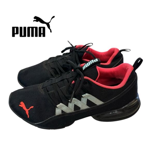 Puma Women's Riaze Prowl 'Black Ignite Pink Tennis Shoes Sneakers 7.5 - Picture 2 of 7